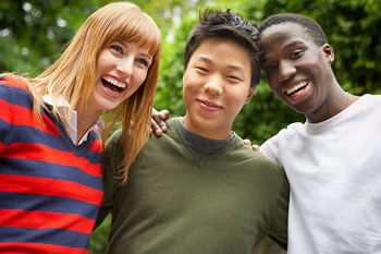 stock photo of a group of teens