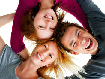 stock photo of a group of teens